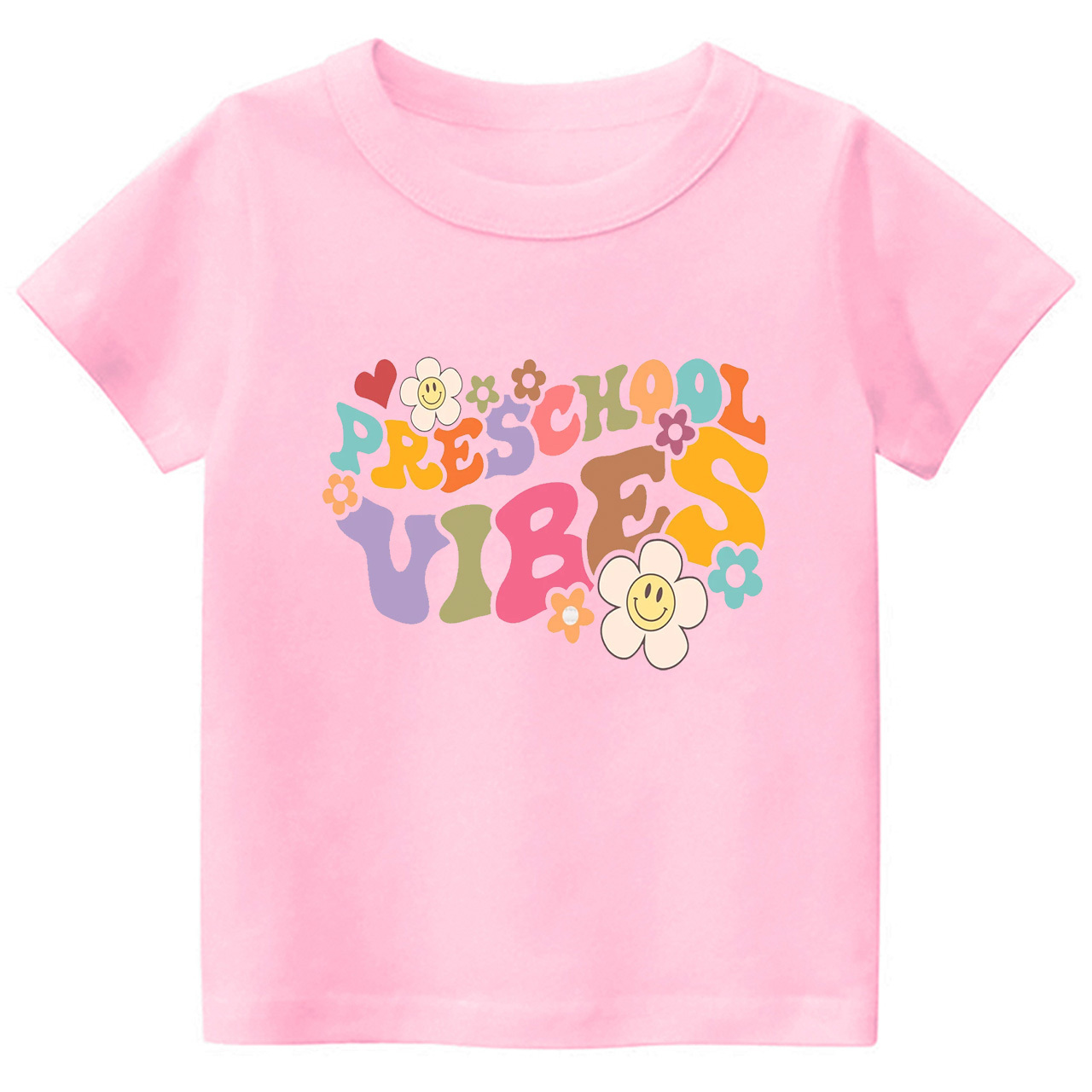 Retro PRESCHOOL Vibes Back To School Shirt For Kids