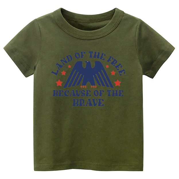 Land Of The Free Because Of The Brave Toddler Shirt