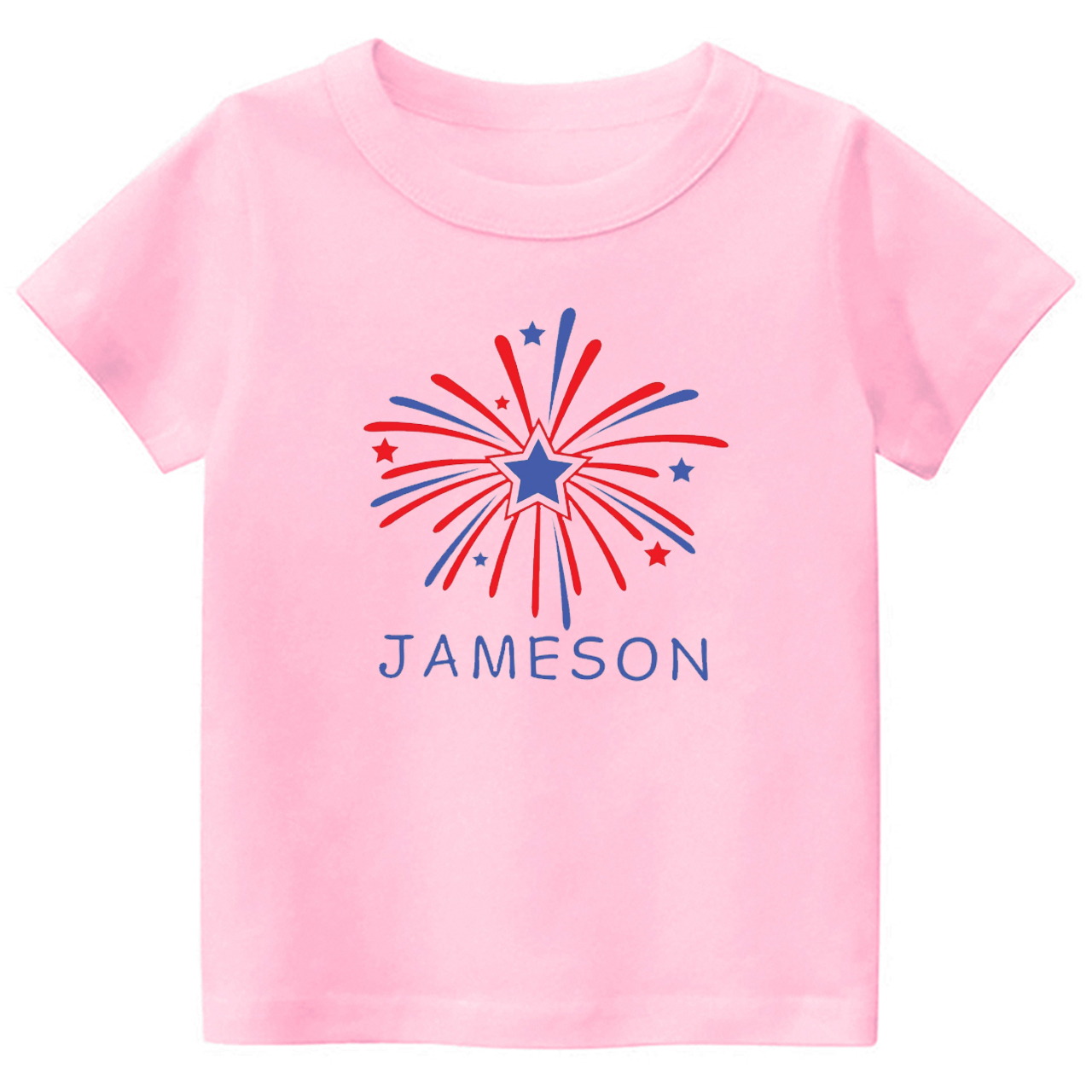 Custom Name Fireworks Toddler Shirt
