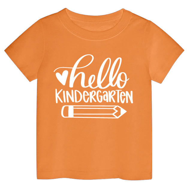 Hello Kindergarten Pencil For Students Retro Shirt