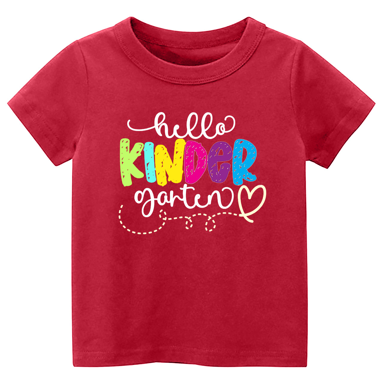 Hello Kindergarten - Hand Lettered School Shirt For Kids
