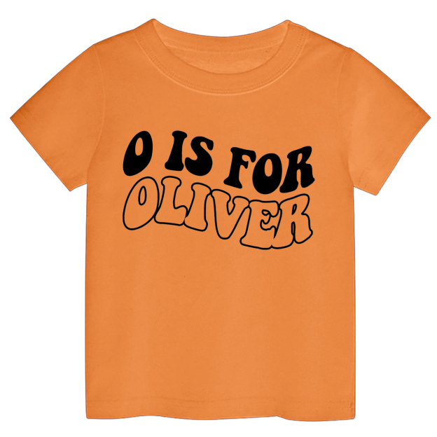Personalized Kids Shirt - Retro Wavy Name