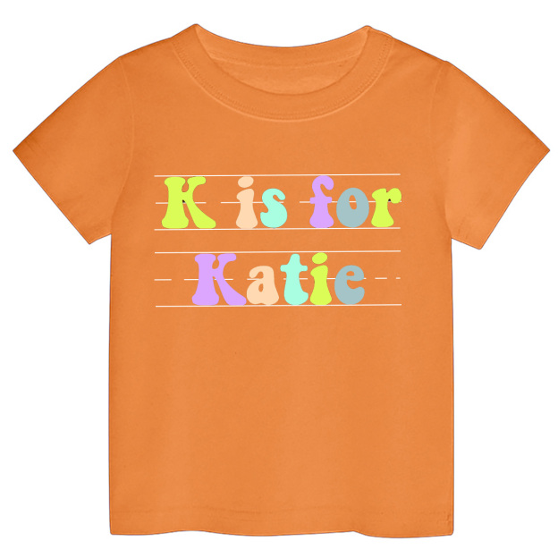  Personalized Alphabet Name Preschool Shirt For Kids