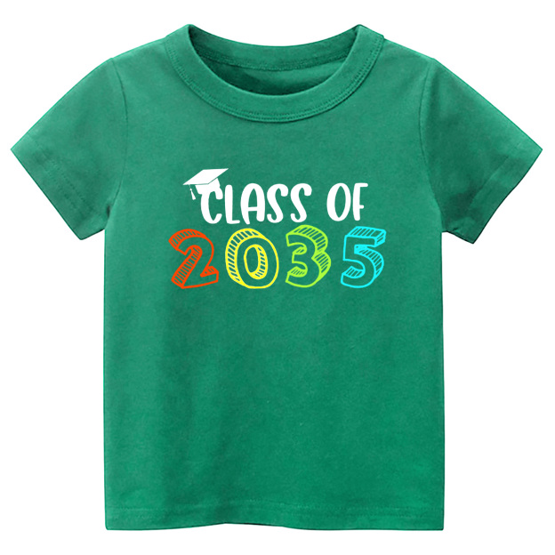 Hand Print-Class Of 2035 Personalized Shirts For School Kids