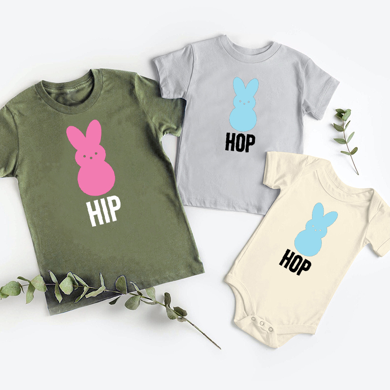 Hip Hop Easter Siblings Family Matching Shirt