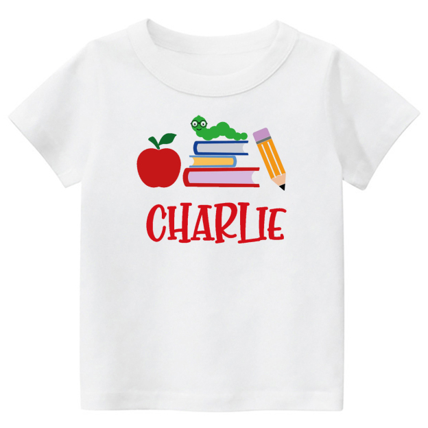 Caterpillar Back To School Custom Kids Shirts