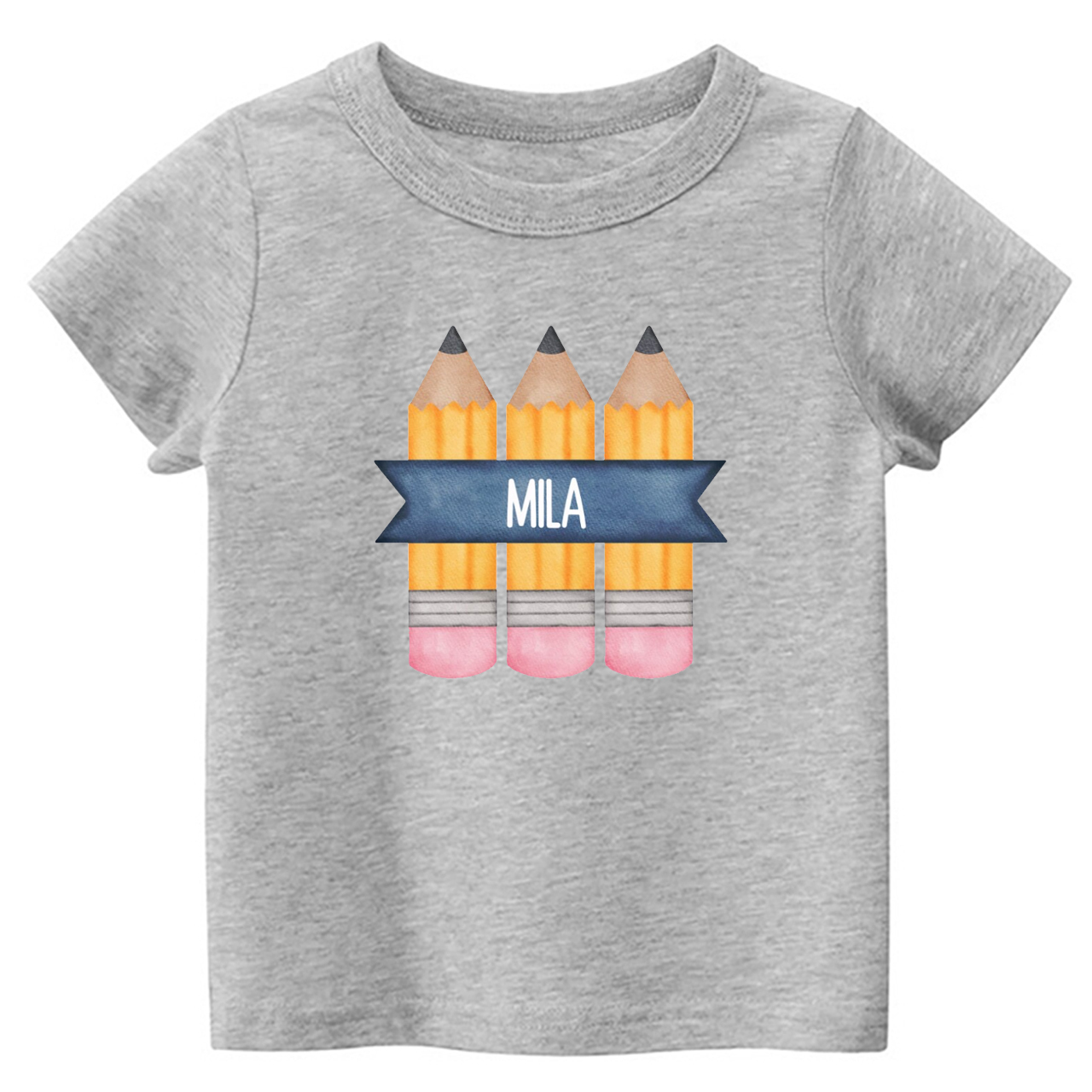 Personalized Back to School Pencil Name Kids Shirts
