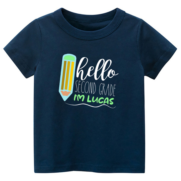 Personalized Hello XX Grade Kids Shirts