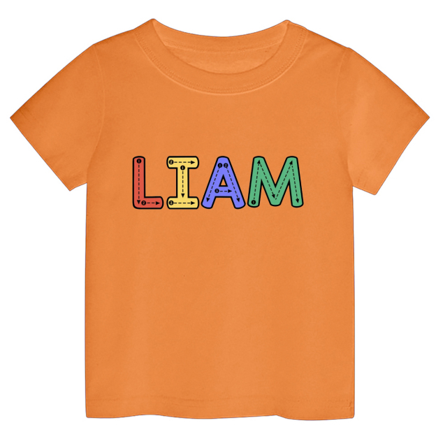 Personalized Tracing Alphabet Name Back To School Kids Shirts