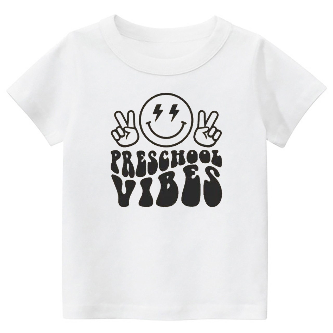 Preschool Vibes Smiley Face Back To School Kids Shirts