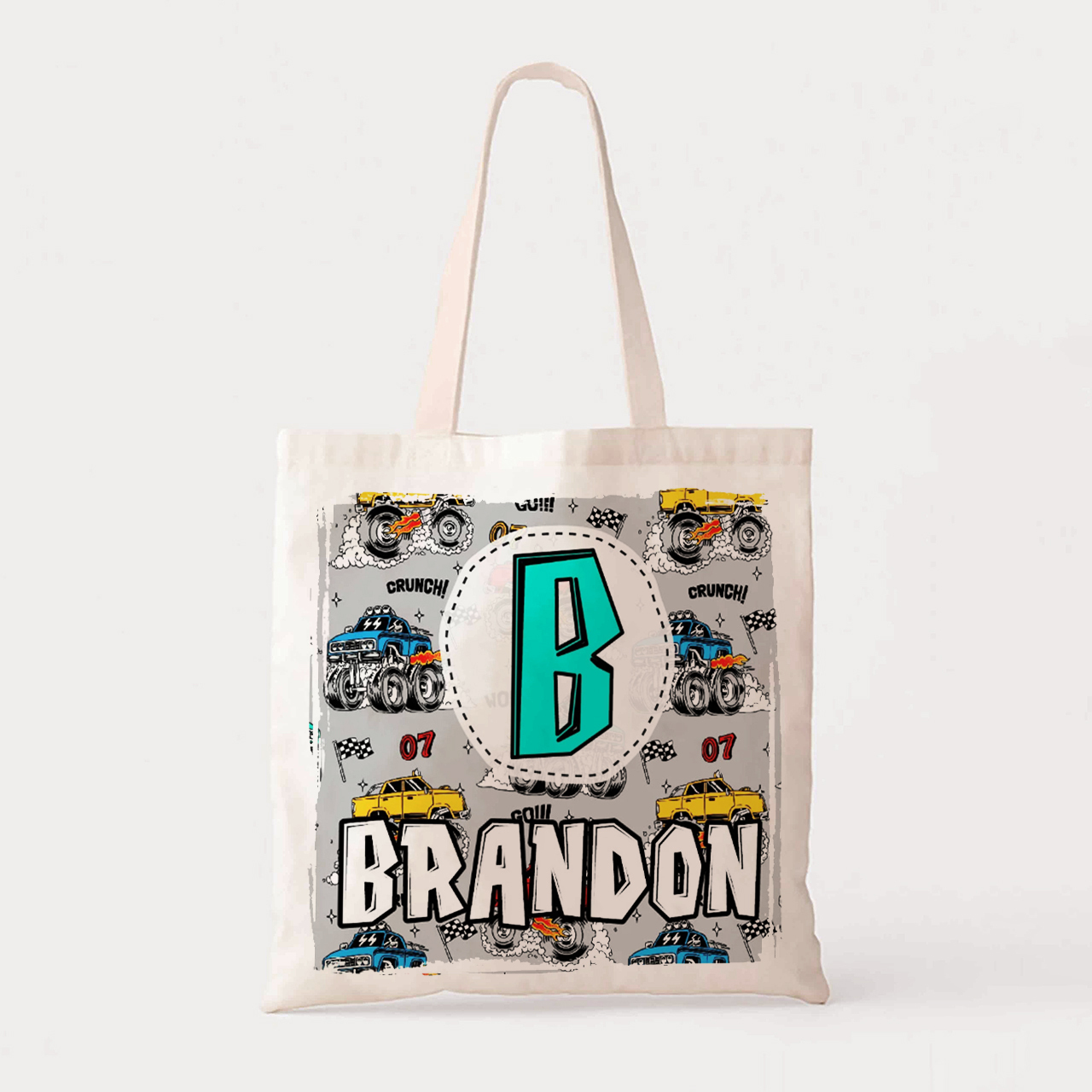Personalized Graffiti Kids Name Tote Bag