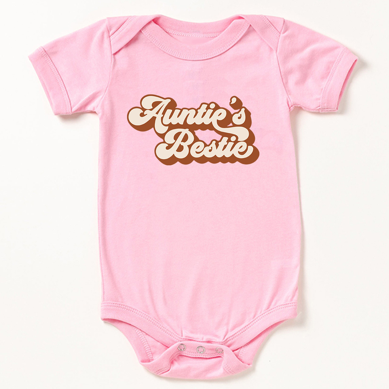 Auntie's Bestie Retro Natural Baby Bodysuit