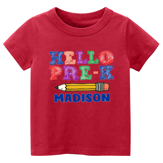 Personalized Pre-K Shirt  For School Kids