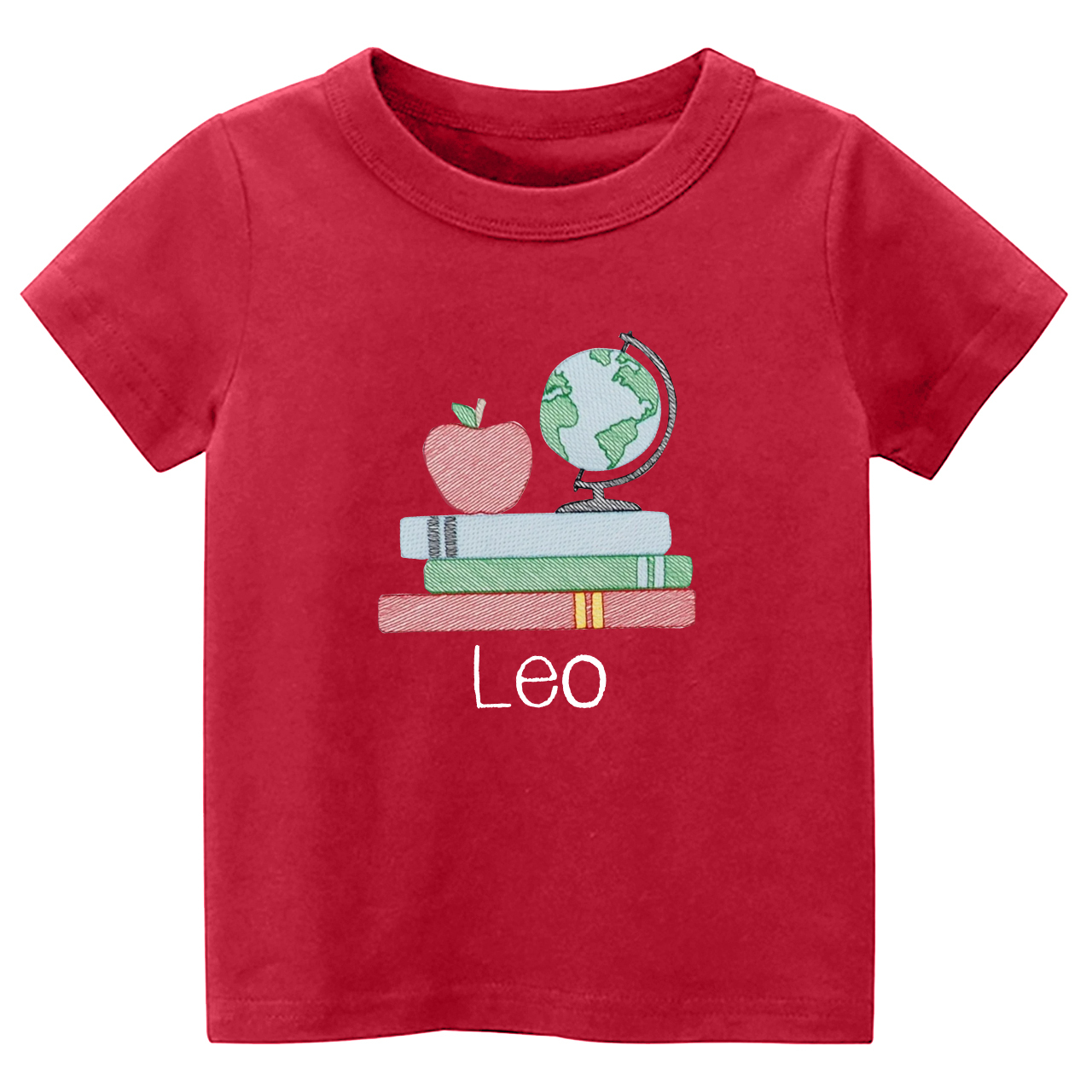 Vintage Globe Book Personalized Back to School T-Shirt
