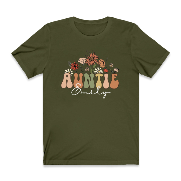 Personalized Wildflowers Shirt For Aunt