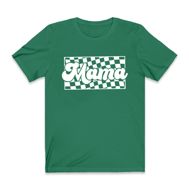 Retro Checkered Mama Shirts
