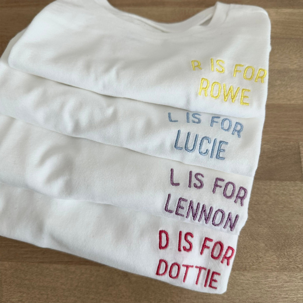 Personalized Left Chest Embroidered Name Toddler T-Shirt 