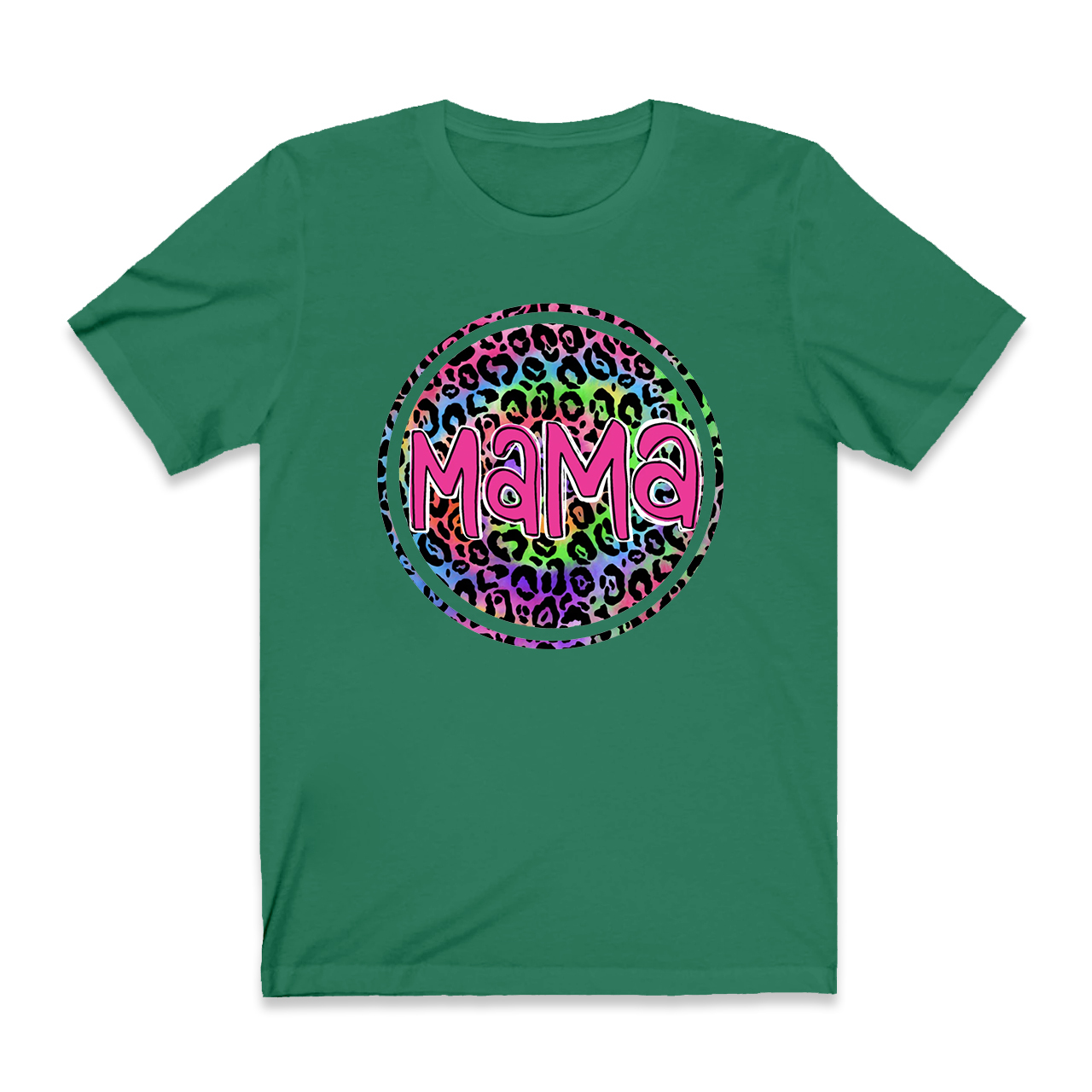 Gift For Mama Leopard Design Retro T-Shirt