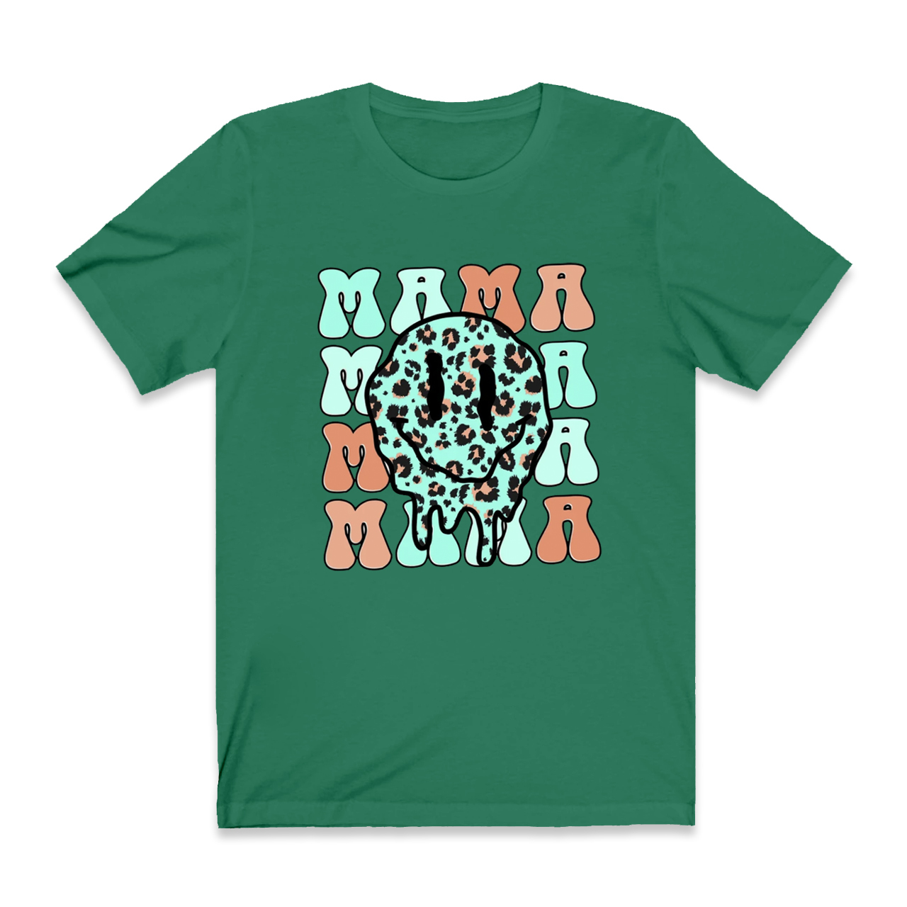 Retro Smiley Face Collage Happy Mama Shirt