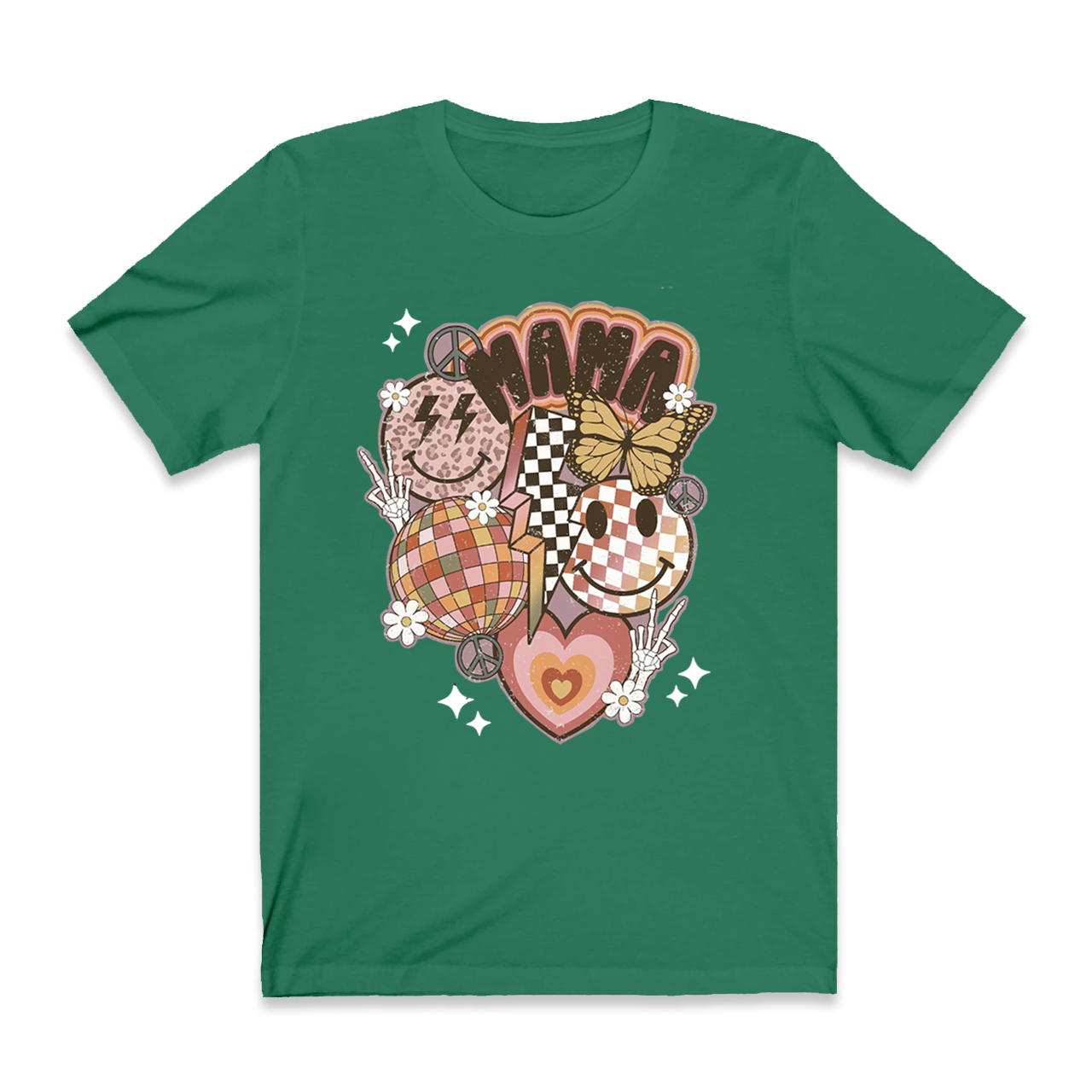 Retro Smiley Funny T-shirt For Mama
