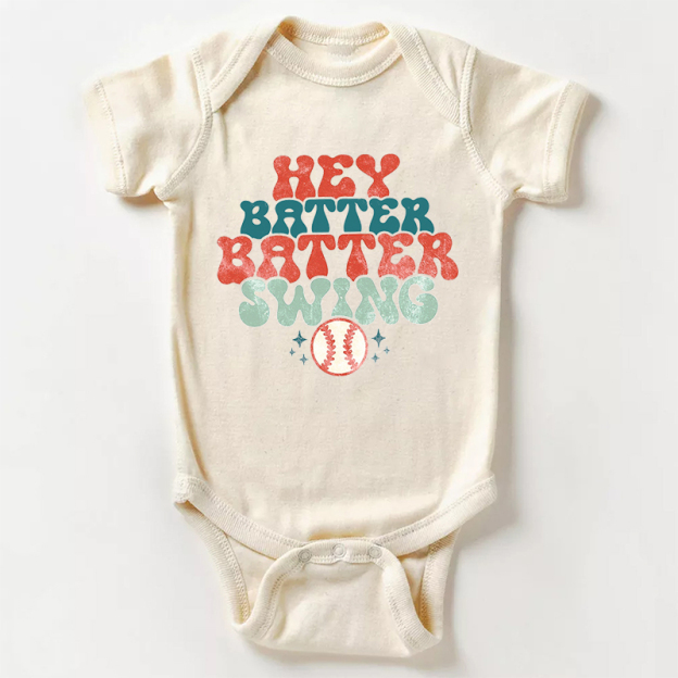Hey Batter Batter Swing Baseball Bodysuit For Baby