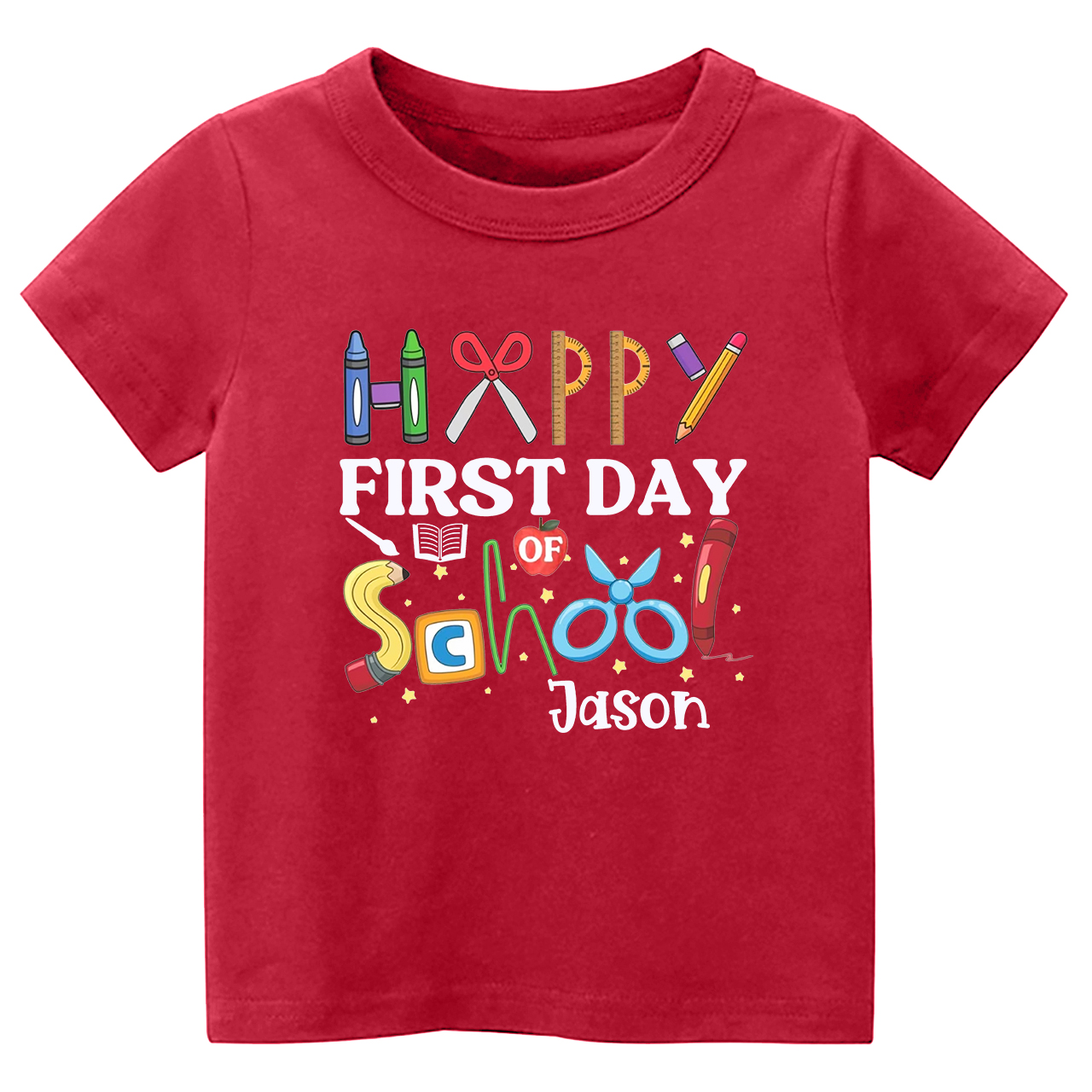Personalized First Day of Shirt For School Kids