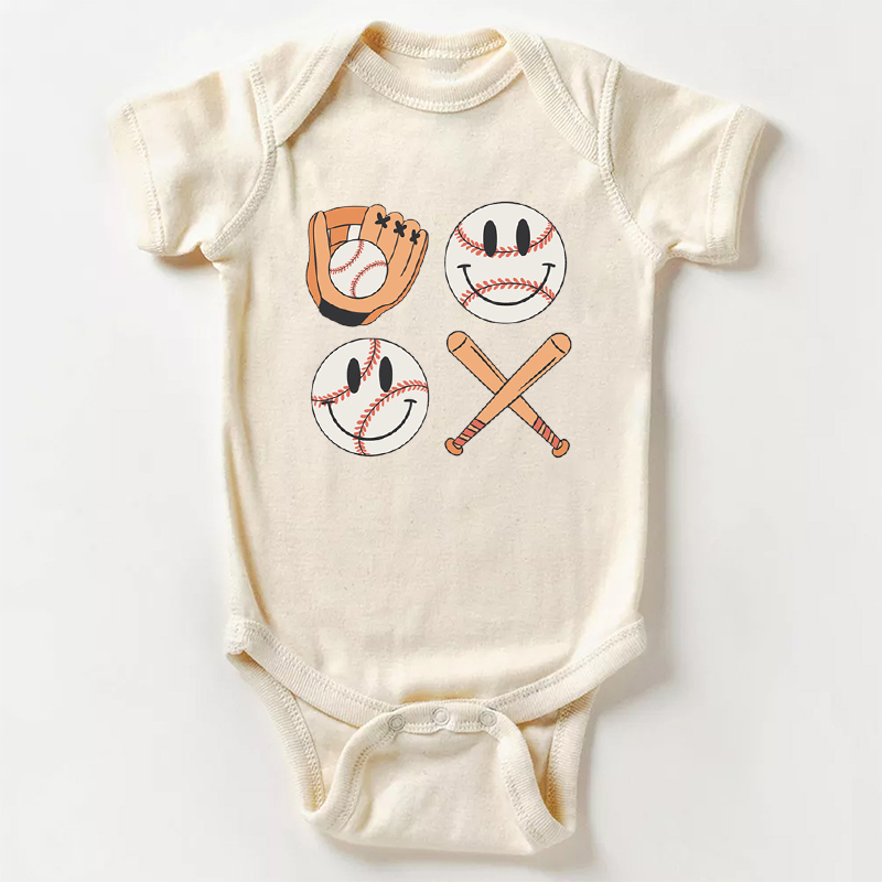 Baseball Vibes Baseball Bat Bodysuit For Baby