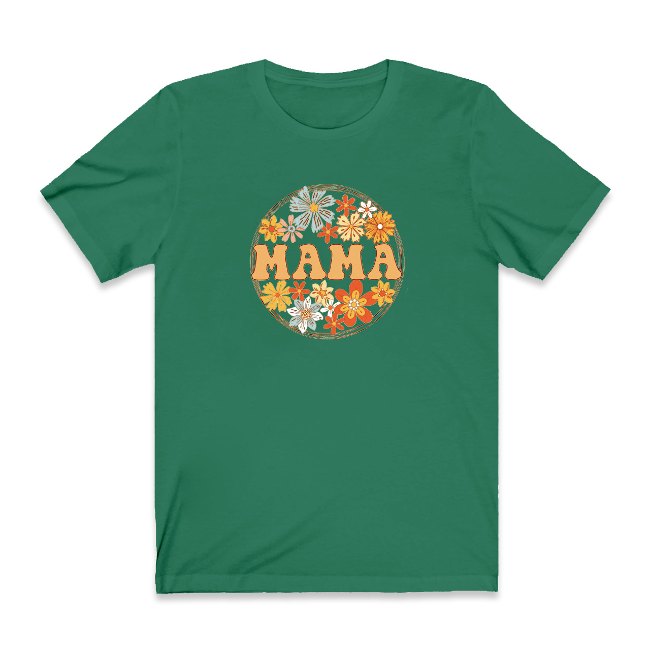 Retro Wild Flowers Mama Shirt Gift For Woman