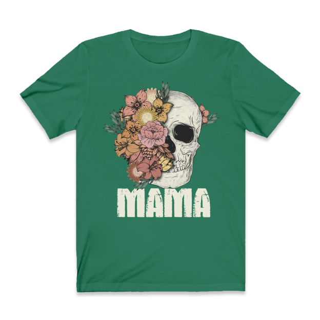Floral Skull Fall Shirt For Mama