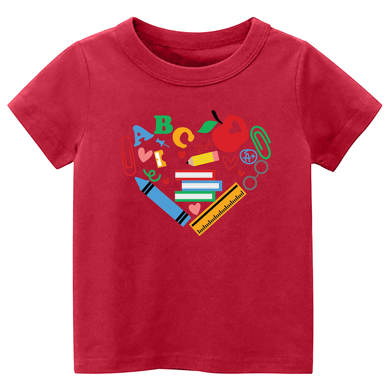 I love school - Children's Heart T-Shirt