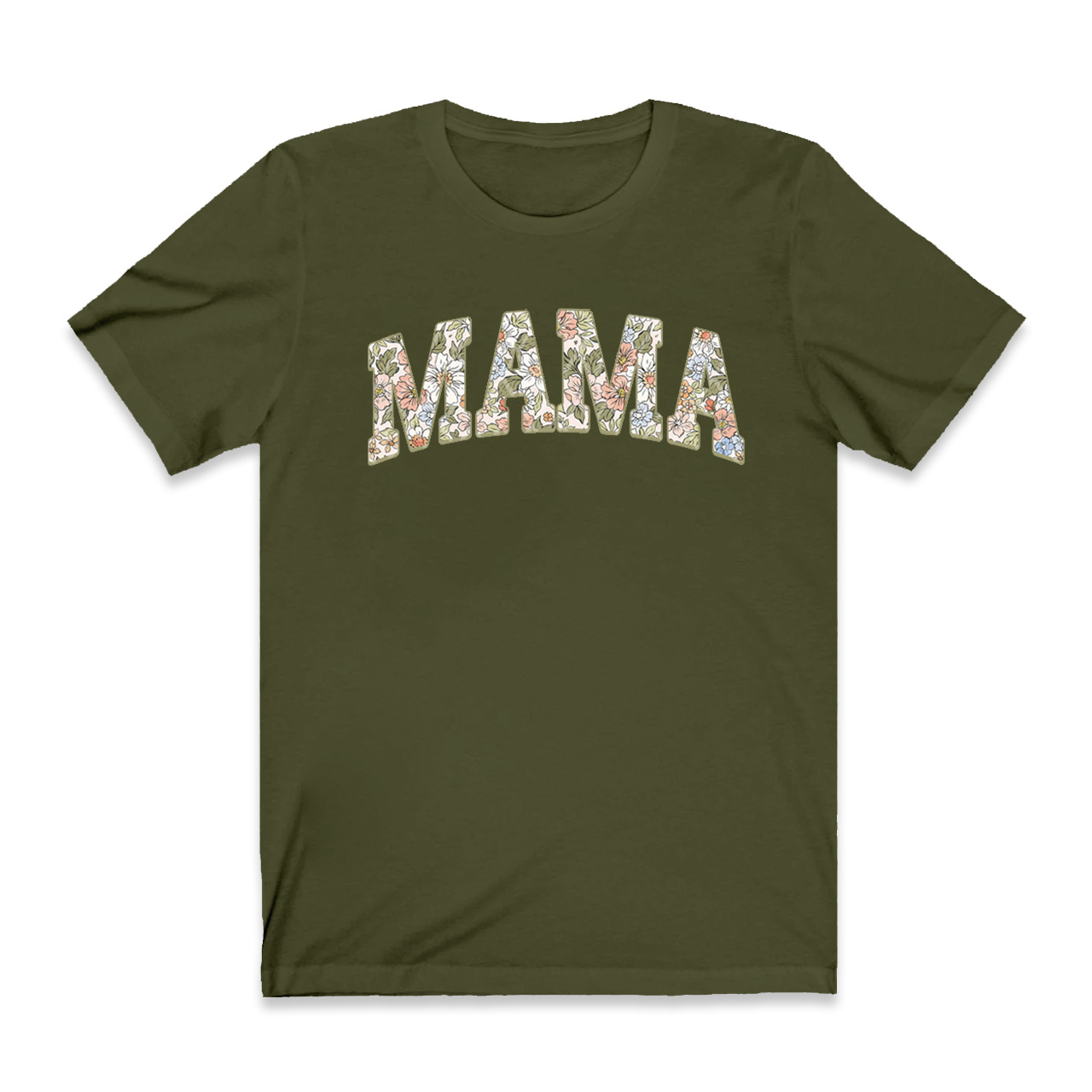 Summer Floral Mama Retro Mom Shirt