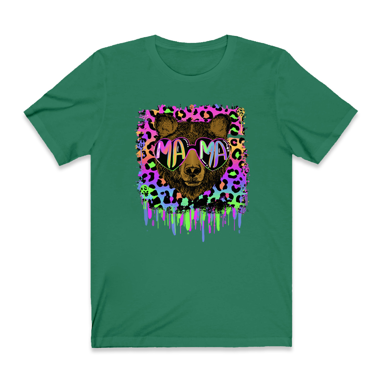 Vibrant Neon Mama Bear Shirt