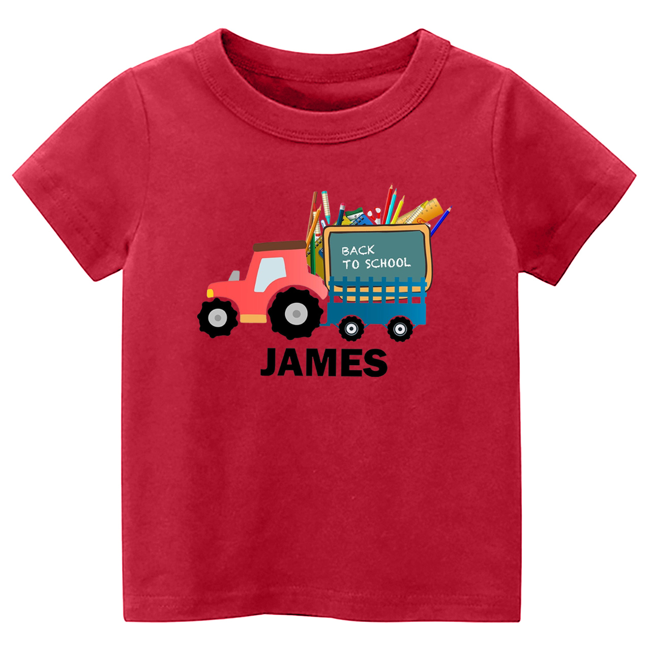 Personalized School Tractor With Kids Name