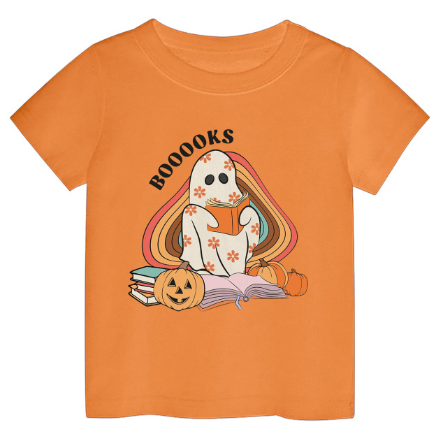 Retro Books Ghost Halloween Toddler Shirt