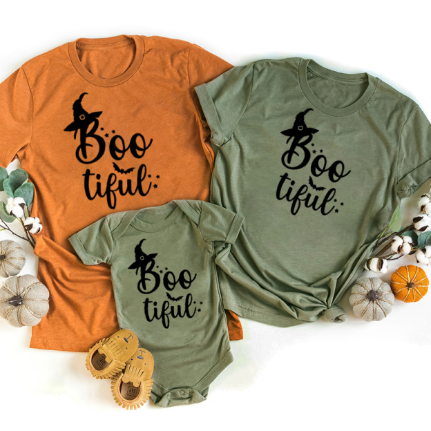 Boo Tiful Halloween Family Party Matching Shirt