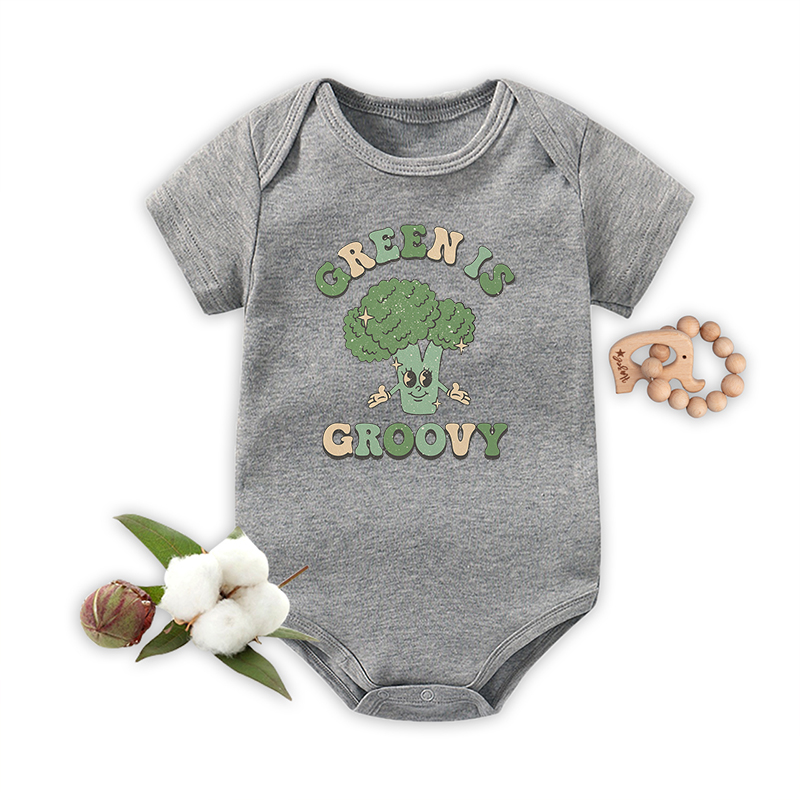 Green Is Groovy Bodysuit For Baby