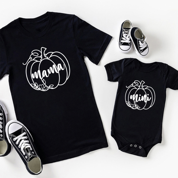 Mama Mini Pumpkin Mom&Me Matching Shirt