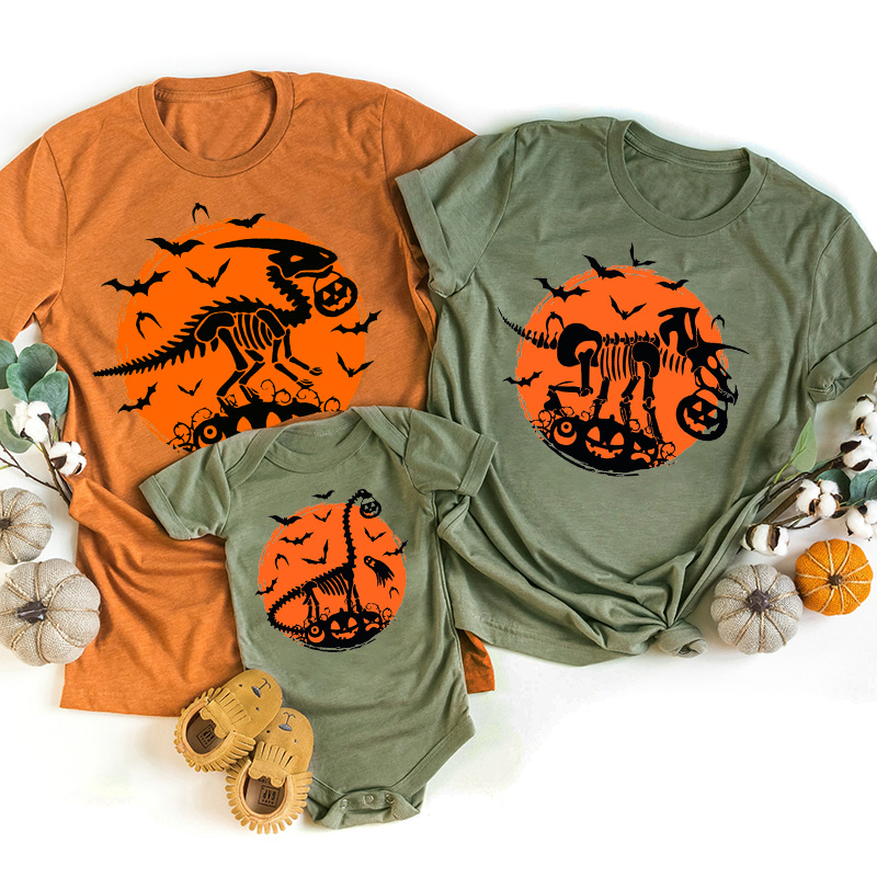 Halloween Dinosaurs Costume Family Shirts