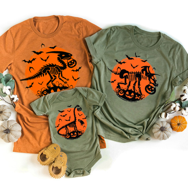 Halloween Dinosaurs Costume Family Shirts