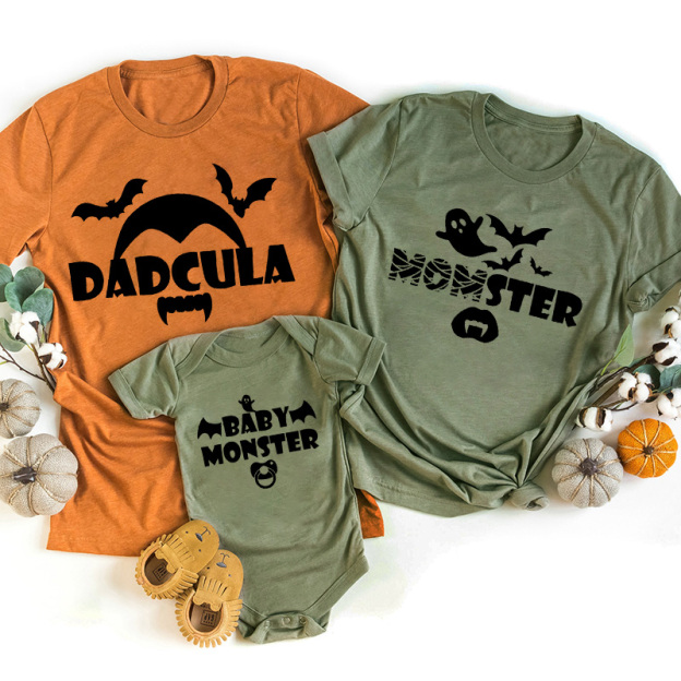 Little Monster Family Halloween Ghost Tees