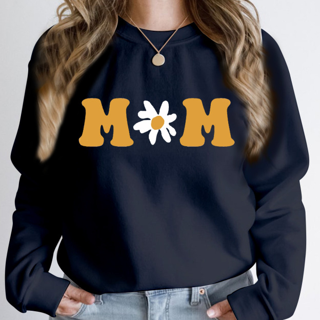 Boho Daisy Sweatshirt For Mama