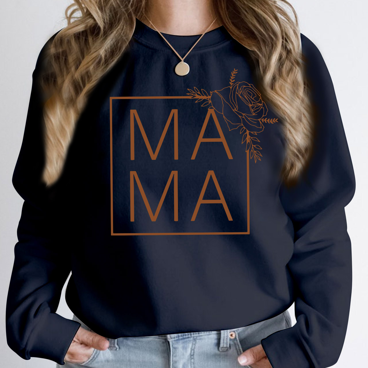 Cute Floral Mama Simple Sweatshirt