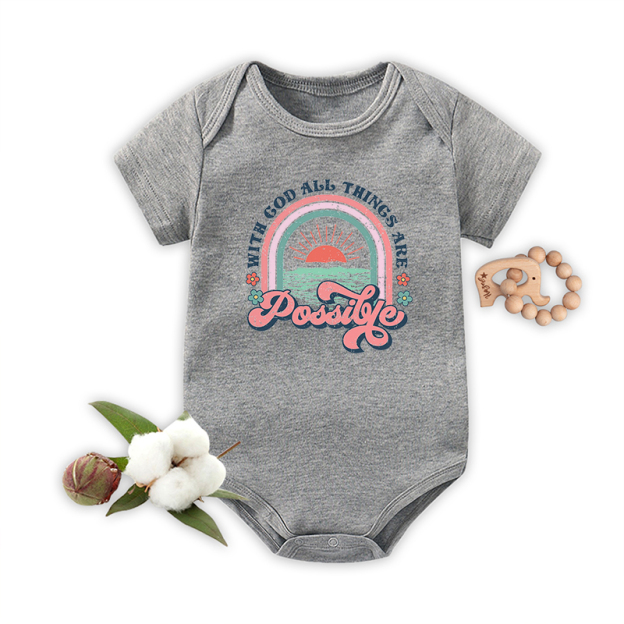 With God All Things Are Possible Bodysuit For Baby