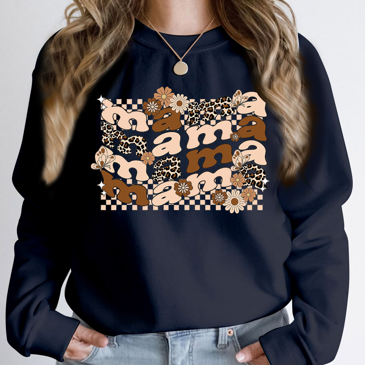 Wave Mama Retro Flower Sweatshirt