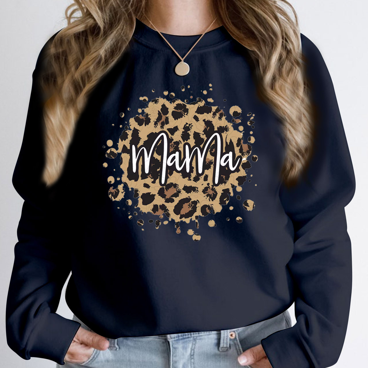 Circle Splash Leopard Mama Sweatshirt