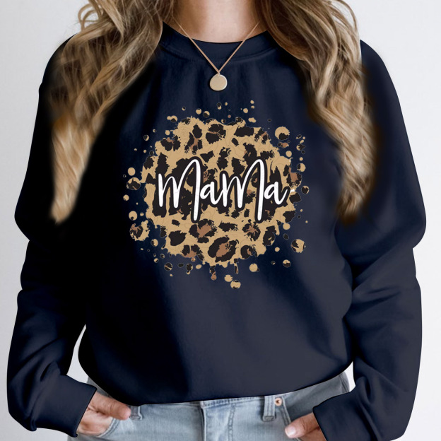 Circle Splash Leopard Mama Sweatshirt