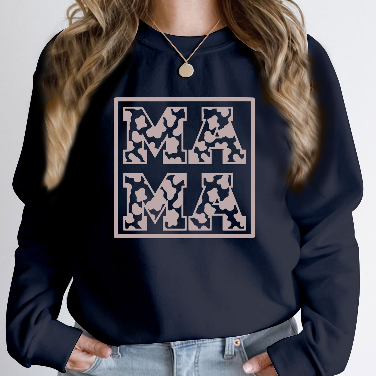 Mama Cow Print Sweatshirt