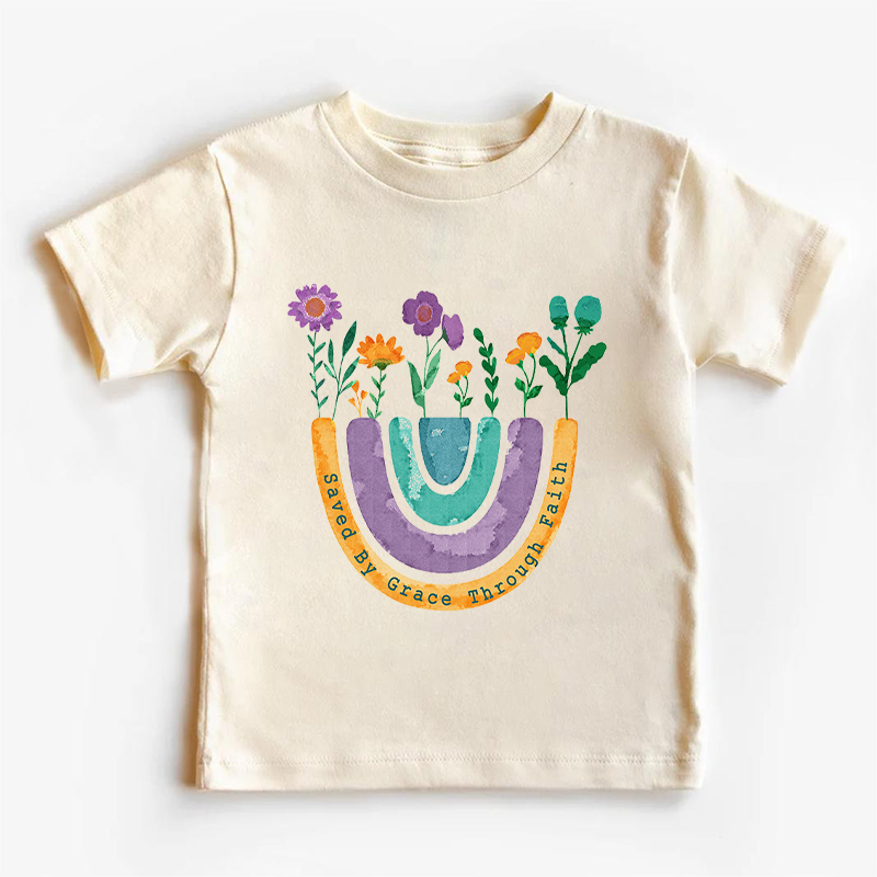 Saved By Grace Through Faith Kids Shirt