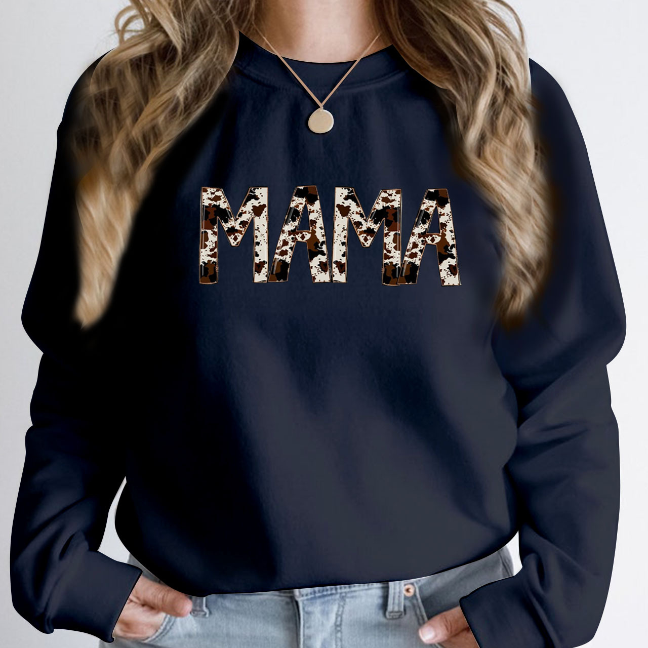 Buffalo Plaid Western Mama Sweatshirt