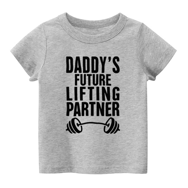 Daddy's Future Lifting Partner Kids Shirt